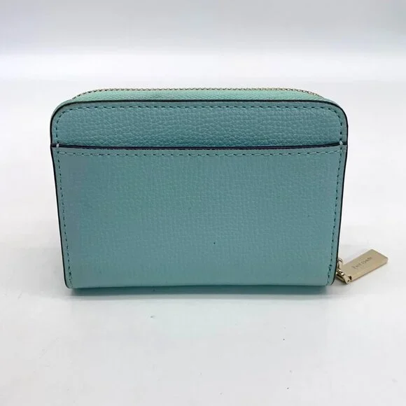 Kate Spade Darcy Sky Blue Pebbled Leather Zip Around Card Case - Picture 2 of 10